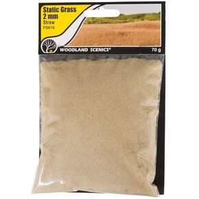 Woodland Scenics Static Grass 2mm-Straw -FS616
