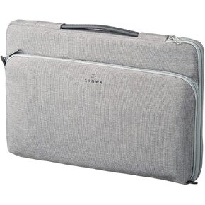 SANWA 14 inch Laptop Sleeve Case with Front Pocket, YKK Zipper, Waterproof Shock Resistant Bag, Accessory Pocket, Compatible with MacBook, Pad, Tablet, Surface, Dell, HP, Lenovo, Computer, Gray in Kuwait