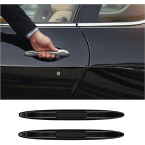 2 PCS Car Door Edge Guard Protectors, Anti-Collision Silicone Side Door Edge Sticker Strips, Electrostatic Eliminating Strip with Air Bags, Universal Auto Body Accessories (Black)