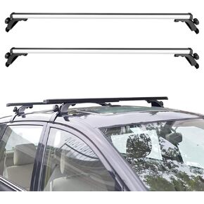 OCPTY Universal 55" Window Frame Roof Rack Luggage Racks Rooftop Cargo Carrier Bag Luggage Kayak Canoe Bike Snowboard Skiboard