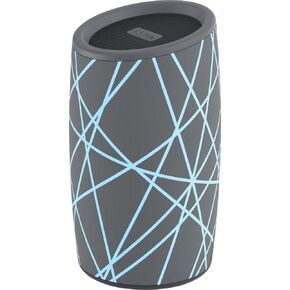 iHome IBT77 Portable Bluetooth Speaker with Speakerphone and Splashproof Fabric (Gray with/Light Blue)