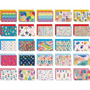 Dessie 50 Different Blank Cards With Envelopes - 4x6 Inch Blank Greeting Cards w/Colored Envelopes & Gold Seals. Colorful Designs - No Repetition. All Occasion Note Cards with Envelopes Set