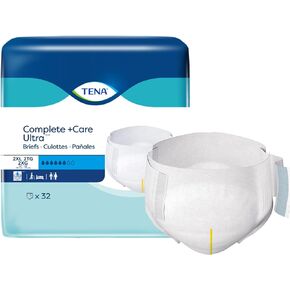 TENA Complete + Care Ultra Adult Incontinence Brief XXL Moderate Absorbency Bariatric, 61092, Moderate, 64 Ct