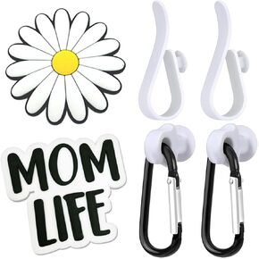 2Pcs Charms&4Pcs Hooks Sets Accessories for Bogg Bag,Accessories Charms Set for Bogg Bag Charms and Hooks,Insert Carabiner Key Chain Holder Charms Compatible with Bog Bags Accessories Charms