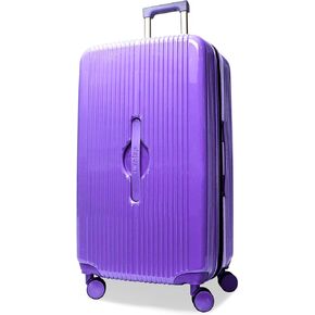 World Traveler Dejuno Colossus Polycarbonate Hardside Expandable Spinner Luggage with TSA Lock and Front Handle, Black, 30-inch in Kuwait