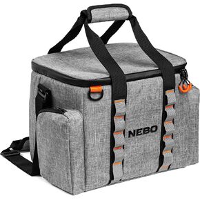 NEBO Polar Pak Electric 15 Liter, 16 Quart Iceless Cooler and Warmer Bag with Hybrid Thermo-Cool Technology Adjustable Shoulder Strap