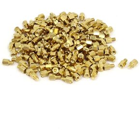 uxcell M3 x 5mm+4mm Male to Female Thread Brass Hex Hexagonal Standoff Spacers 200PCS
