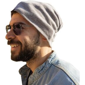 Unisex Oversize All Day & Season Wool Blend Micro Weight Beanie Hat Soft Skin Friendly