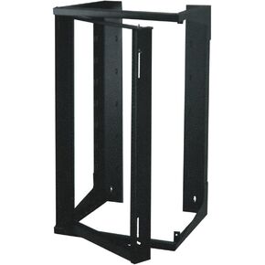 Quest Manufacturing Swing-Out Open Frame Wall Rack, 25 Unit, 4' x 18"D, Black (SR1943-25-02)