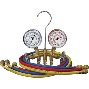 Mastercool (33661 Brass HVAC Gauge Set for R12/R22/R502 Refrigerant