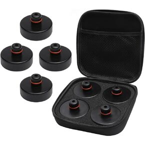 Lifting Jack Pads 4 Pack by AA Ignition - Compatible with Tesla Model 3, S, Y and X Vehicles - 2016-2023 - Non-Slip Rubber Car Accessories Lift Puck Adapter Tool Set with Storage Case