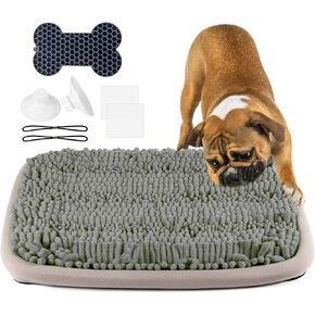 Snuffle Mat for Dogs 21x16Inc and Small Silicone Lick Mat for Dog,Dog Sniffiing Interactive Foraging Puzzle Toy, Stress Relief & Training for Small/Medium/Large Dogs(Green)