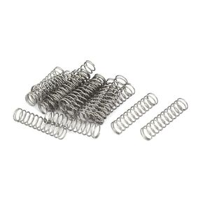 uxcell Compression Spring,304 Stainless Steel,10mm OD,0.8mm Wire Size,40mm Free Length,Silver Tone,20Pcs