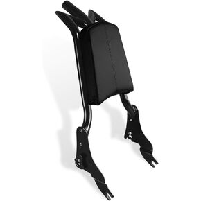 Adjustable Sissy Bar Passenger Detachable Backrest Fits for Street Glide Harley Touring Road Glide Road King Electra Glide 2009-2024 Gloss Black