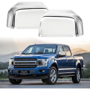 الكروم مرآة غطاء قبعات لفورد F150 2015 2016 2017 2018 2019 2020 الملحقات ، 2 قطعة الباب الجانبي مرآة الرؤية الخلفية الديكور الزخارف