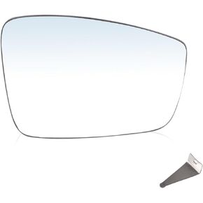 Right Passenger Side Mirror Glass for 2011-2018 Volkswagen Beetle Jetta Passat, Heated Rear View Mirror with Rear Holder, Mirror Glass Replace 5C6857522