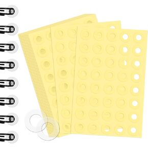 4000pcs Hole Reinforcement Stickers, Self-Adhesive 1/4 Inch Diameter Loose-Leaf Paper Hole Punch Protectors Reinforcement Circle Labels for School Home and Office, Non-Printable (Clear)