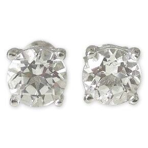 6mm Round Faceted Genuine Gray Blue Fire Labradorite 925 Sterling Silver Stud Earrings for Women Jewelry Gift - February and March Birthstone, S41