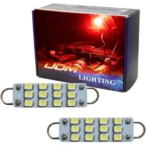 iJDMTOY Xenon White 12-SMD Replacement Bulbs Compatible With Dodge RAM, Charger; Jeep Wrangler, Grand Cherokee, etc Under Hood Lamp Assembly