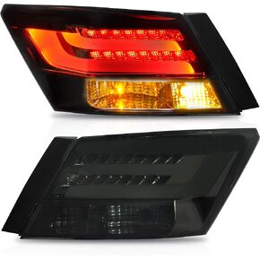 VLAND LED Tail Lights Assembly Fit for 2013 2014 2015 Honda Accord((Not fit for Accord lx/Sport Sedan/Touring/EX-L), Rear Light with Sequential Turn Signal, Plug-and-Play,Smoked