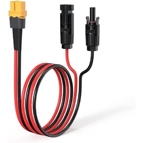 10AWG 2FT XT60 Solar Cable 2 10 25 35 50 75 100FT XT60 Extension Cable Solar Panel Connector to XT60 Connector for Portable Power Station (2FT)