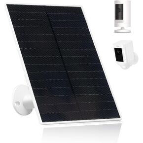 Solar Panel Charger for Ring Camera, 2 Packs Power for Ring Stick Up Camera, Ring Spotlight Camera Battery (Not for Spotlight Plus/Pro), 10ft Charger Cable, 6W 5V Weatherproof Outdoor Solar Panel
