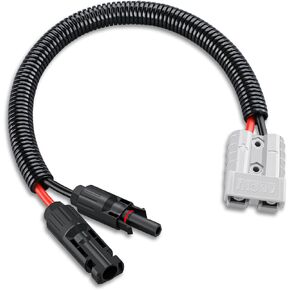 ELECTOP 10AWG Solar Panel Connector Cable, Compatible with Solar Connecter and 50A/600V Ads Port Adapter Solar Connector Cable for Solar Generator Inverter Battery Pack Charger Kit