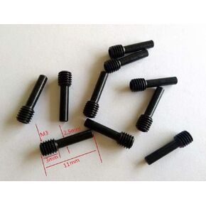10pcs Hard Steel M3 X 3 X 11 X 2.5 Driveshafts Screw Pins for RC Car Upgrade Parts