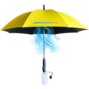 Sun Umbrella with Fan and Mister. A portable misting fan that blocks 99.9% of all UVA and UVB rays. Cooling for festival, beach and summer activities. in Kuwait
