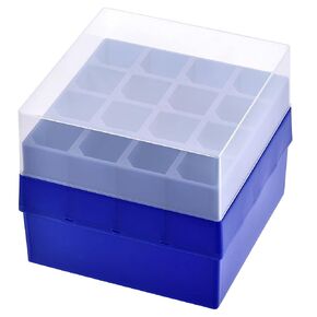 Uxcell الطرد المركزي أنبوب الفريزر صندوق تخزين 16-Well حامل البولي بروبلين الأزرق الداكن لأنابيب الطرد المركزي الصغيرة 50 مللي 2 قطعة in Kuwait