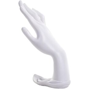 ChezMax Funnuf Resin Lotus Hand Form Jewelry Display Holder Bracelet Necklace Ring Jewelry Stand White