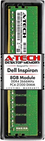 A-Tech 4GB RAM for Dell Inspiron 3470, 3471, 3670, 3671, 5680 | DDR4 2666MHz DIMM PC4-21300 288-Pin Non-ECC UDIMM Desktop Memory Upgrade Module in Saudi Arabia