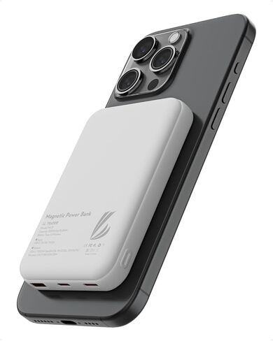 LL TRADER 008 Magnetic Wireless Power Bank 10000mAh Portable Charger Battery Pack Compatible with MagSafe for iPhone 12/13/14/15 Series (Black) in Kuwait