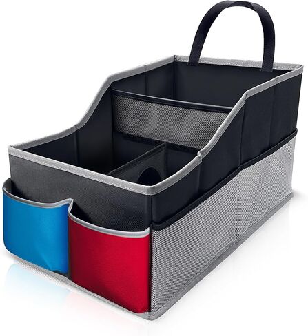 Car Seat Organizer, 10 Storage compartments (3 large), Car organizers and storage, Strong and not deformed, Front or Back Seat organizer in Kuwait