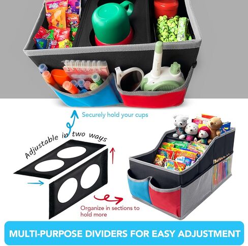 Car Seat Organizer, 10 Storage compartments (3 large), Car organizers and storage, Strong and not deformed, Front or Back Seat organizer in Kuwait