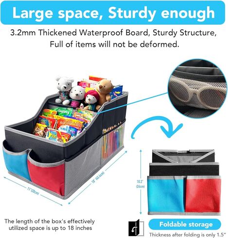 Car Seat Organizer, 10 Storage compartments (3 large), Car organizers and storage, Strong and not deformed, Front or Back Seat organizer in Kuwait