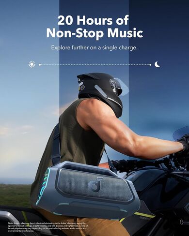 مكبر صوت Soundcore Boom 2 Plus خارجي، 140 واط، 2 + 2 قناة، BassUp 2.0، 20 ساعة، شحن سريع، IPX7 مقاوم للماء، أضواء RGB، USB-C، بنك الطاقة، BT 5.3، مكبر صوت بلوتوث محمول، التخييم، الشاطئ، الفناء الخلفي in Saudi Arabia