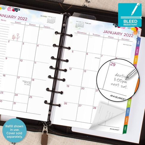2022 Daily & Monthly Planner Refill by AT-A-GLANCE, 92010 Day-Timer, 5-1/2" x 8-1/2", Size 4, Two Page per Day (481-225A) in Saudi Arabia