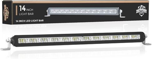 14 بوصة LED ضوء بار صف واحد 8800 LM الفيضانات وبقعة شعاع كومبو الطرق الوعرة القيادة ضوء سليم ضوء بار لبيك اب SUV ATV UTV شاحنة الوفير in Kuwait