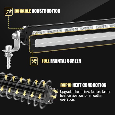 14 بوصة LED ضوء بار صف واحد 8800 LM الفيضانات وبقعة شعاع كومبو الطرق الوعرة القيادة ضوء سليم ضوء بار لبيك اب SUV ATV UTV شاحنة الوفير in Kuwait