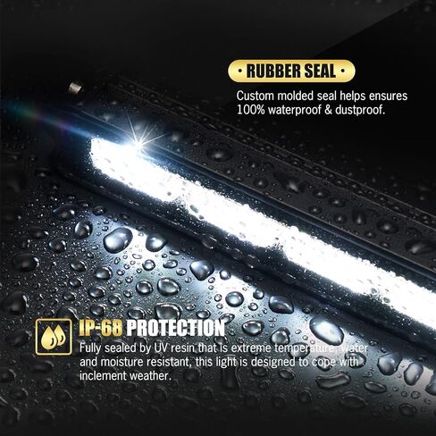 14 بوصة LED ضوء بار صف واحد 8800 LM الفيضانات وبقعة شعاع كومبو الطرق الوعرة القيادة ضوء سليم ضوء بار لبيك اب SUV ATV UTV شاحنة الوفير in Kuwait