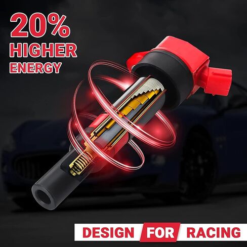 حزمة ملفات الإشعال CarBole UF651 متوافقة مع Hyundai Elantra Tucson Kia Fortes Soul 2011-2020 1.6L 1.8L 2.0L، بديل لـ 5C1861 C1804 1788511 273002E000 (مجموعة من 4) in Kuwait