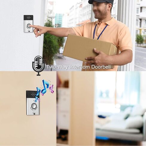 Two-Way Voice intercom Doorbell Wireless Voice Intercom Doorbells Home Doorbell Intercom Kit LED Indoor Outdoor Interphone System HomeImprovement Security Electronic in Saudi Arabia