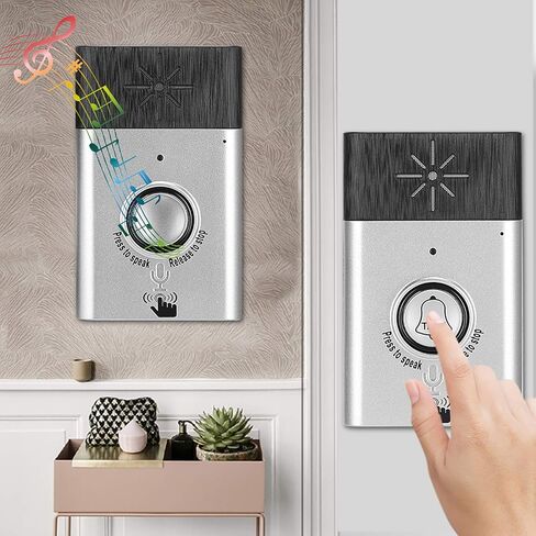 Two-Way Voice intercom Doorbell Wireless Voice Intercom Doorbells Home Doorbell Intercom Kit LED Indoor Outdoor Interphone System HomeImprovement Security Electronic in Saudi Arabia