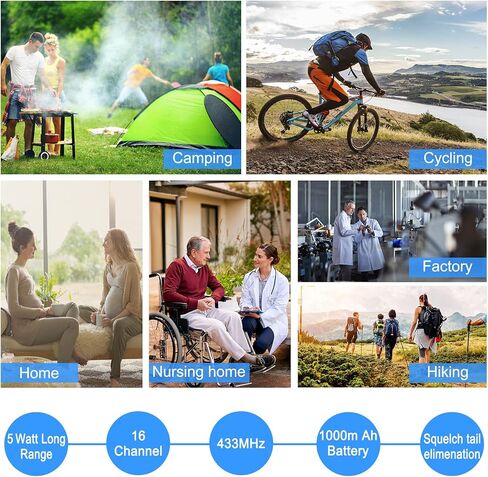نظام اتصال داخلي لاسلكي من ChunHee لنظام اتصال داخلي للمنزل والمنزل لكبار السن/الأطفال/الحوامل-اتصال داخلي لاسلكي للمكتب ثنائي الاتجاه من غرفة إلى غرفة نظام اتصالات للمشي لمسافات طويلة/التخييم/المناسبات، 2 حزمة in Kuwait