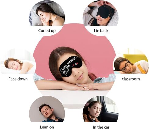 مضحك أنا أحبك أكثر النهاية وأنا فوز قناع العين للنساء زوجة صديقة، عيد الحب زوجين الحرير قناع العين التعتيم للنوم، هدايا رومانسية لها الأشرطة القابلة للتعديل قناع النوم خفيف الوزن in Kuwait