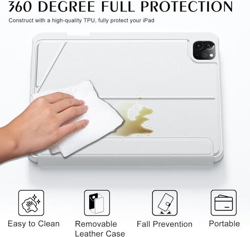 حافظة لوحة مفاتيح Touchpad لجهاز iPad Pro 11 وiPad 10.9 Air 5th و4th (وليس لل10 10.9)، لوحة مفاتيح بإضاءة خلفية لاسلكية BT 7 ألوان مع لوحة تتبع، غطاء نحيف قابل للتعديل متعدد الرؤية مع حامل قلم in Kuwait