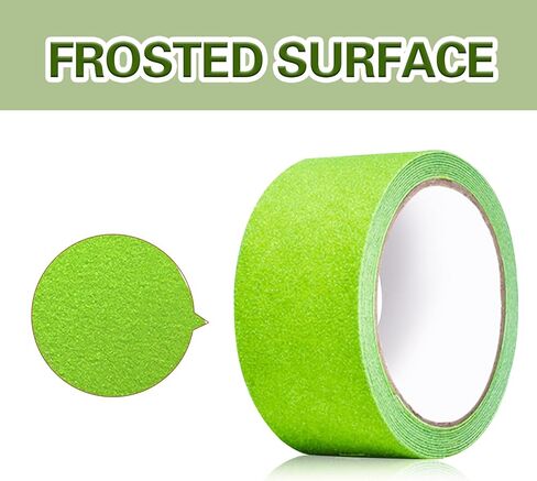 شريط مضاد للانزلاق مقاس 5.08 سم، يتوهج في الشريط الداكن، شريط عالي التحمل مضاد للانزلاق لسلالم حمام السباحة في الهواء الطلق وآلات سكوتر داخلية ومعدات شرائط صنفرة مضادة للانزلاق، 16.5 قدم in Kuwait