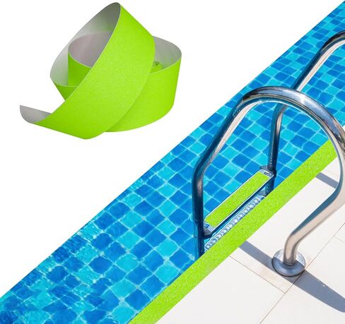 شريط مضاد للانزلاق مقاس 5.08 سم، يتوهج في الشريط الداكن، شريط عالي التحمل مضاد للانزلاق لسلالم حمام السباحة في الهواء الطلق وآلات سكوتر داخلية ومعدات شرائط صنفرة مضادة للانزلاق، 16.5 قدم in Kuwait