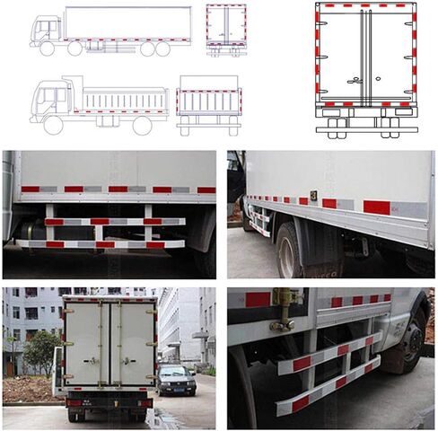 شريط عاكس APT Dot C2، درجة عالية الكثافة، أحمر أبيض للمقطورات والسيارات والدراجات. شريط عاكس للسلامة (2 بوصة × 75 قدم) in Kuwait